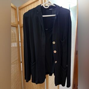 Black Bluesalt blazer and cami set. Cami has adjustable straps